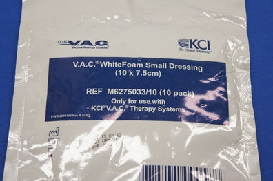 KCI M6275033 VAC WhiteFoam Small Dressing 10 x 7.5cm (x) ~ Pack of 10